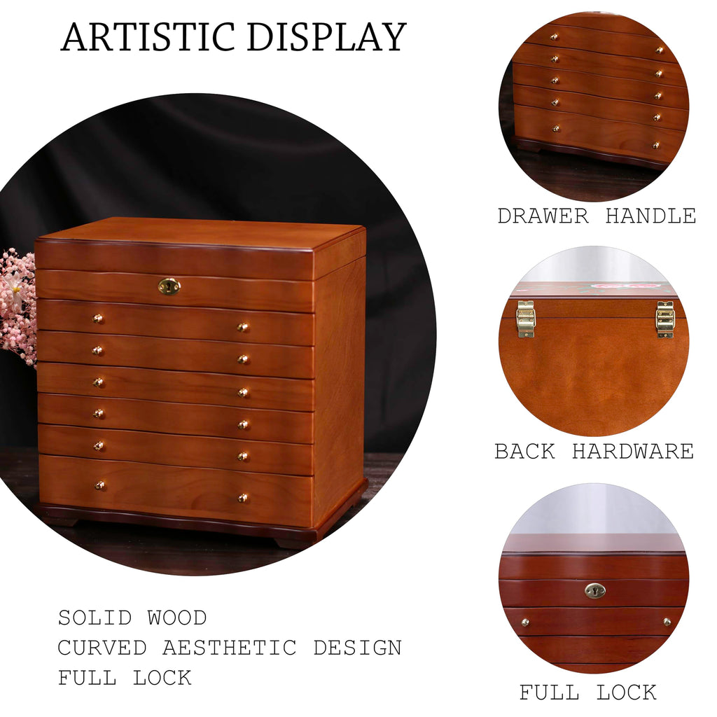Curved Wooden Jewelry Cabinet — view 5