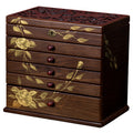 Tall Rose Hand-Painted Wooden Jewelry Box