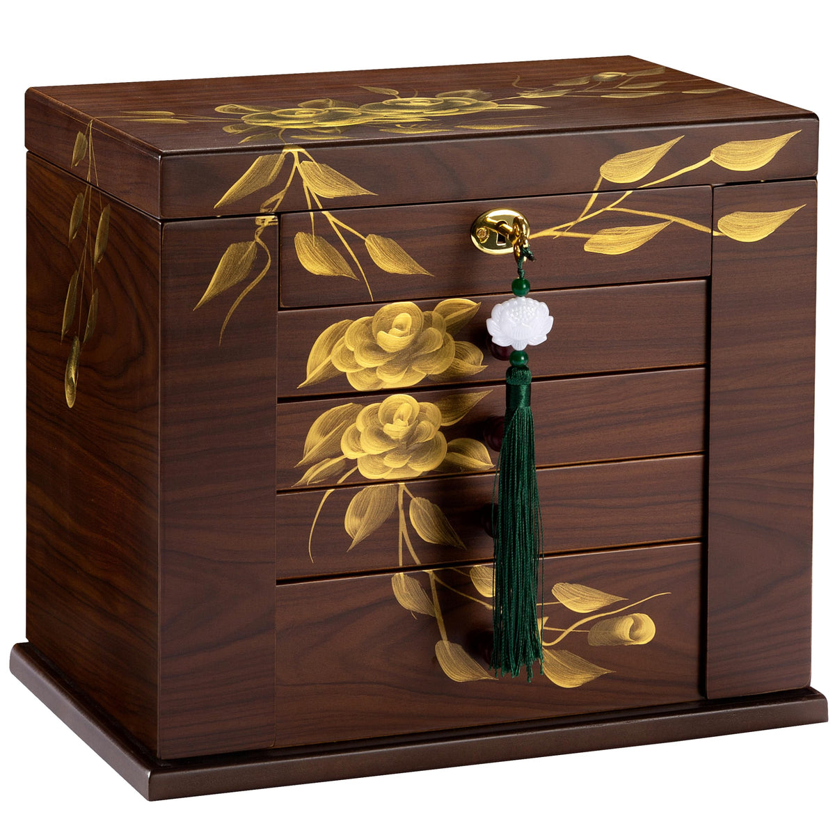 Classic Floral Wooden Jewelry Organizer — view 4