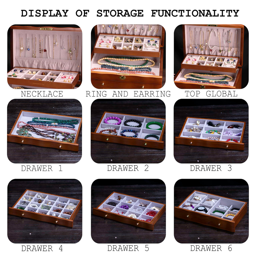Curved Wooden Jewelry Cabinet — view 4